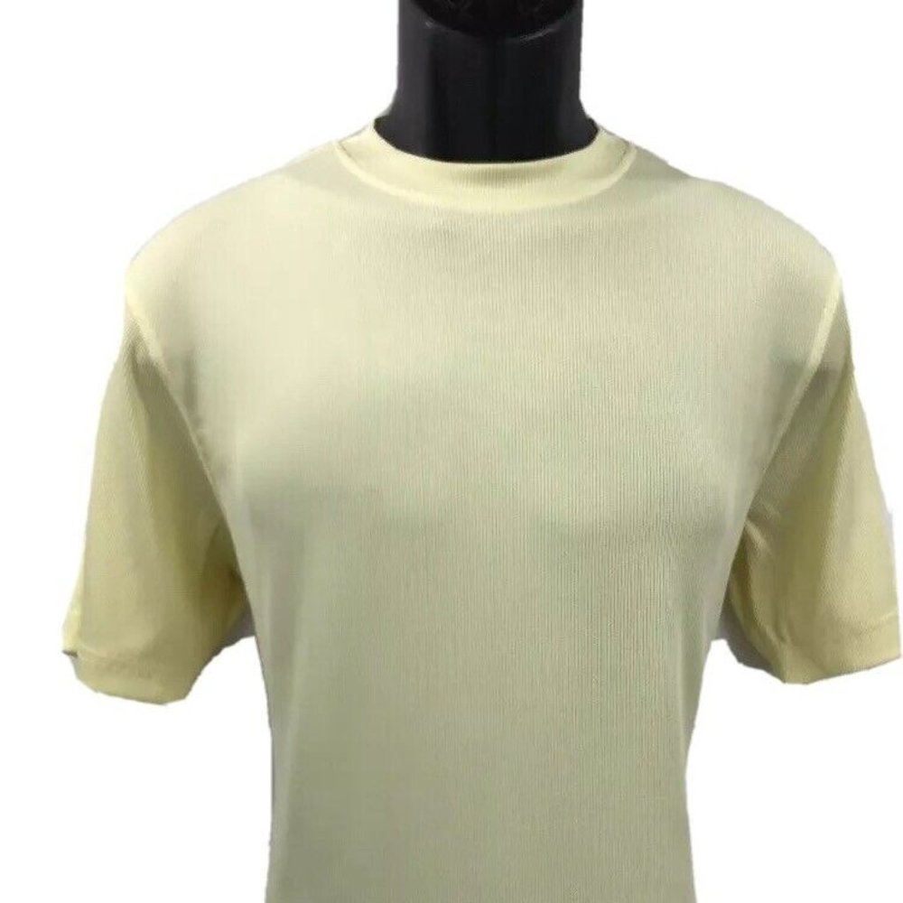 Log-in Uomo Men's T-Shirt Butter (Light Yellow) Short Sleeve Ribbed Sizes S - 4X